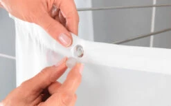 Wenko Edelstahl Duschvorhanghalter Mit 12 Armen (ohne Duschvorhang)