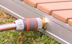 Breuer Fontana Gartendusche / Bodendusche Holz Rund -Campingmöbel Geschäft 300030 2277307