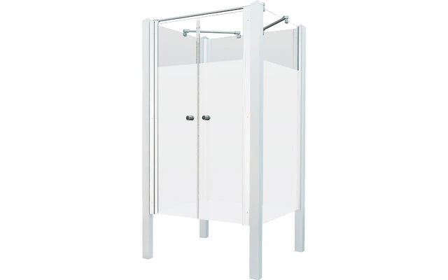 Breuer Exo Set Gartendusche / Outdoordusche Geschlossen Mit Pendeltür Silber Matt 2 Breuer Exo Set Gartendusche / Outdoordusche Geschlossen Mit Pendeltür Silber Matt