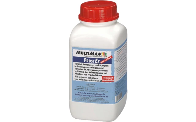 MultiMan FrostEx Frostschutz Für Trinkwasseranlagen Flüssig 2500 Ml 3 MultiMan FrostEx Frostschutz Für Trinkwasseranlagen Flüssig 2500 Ml